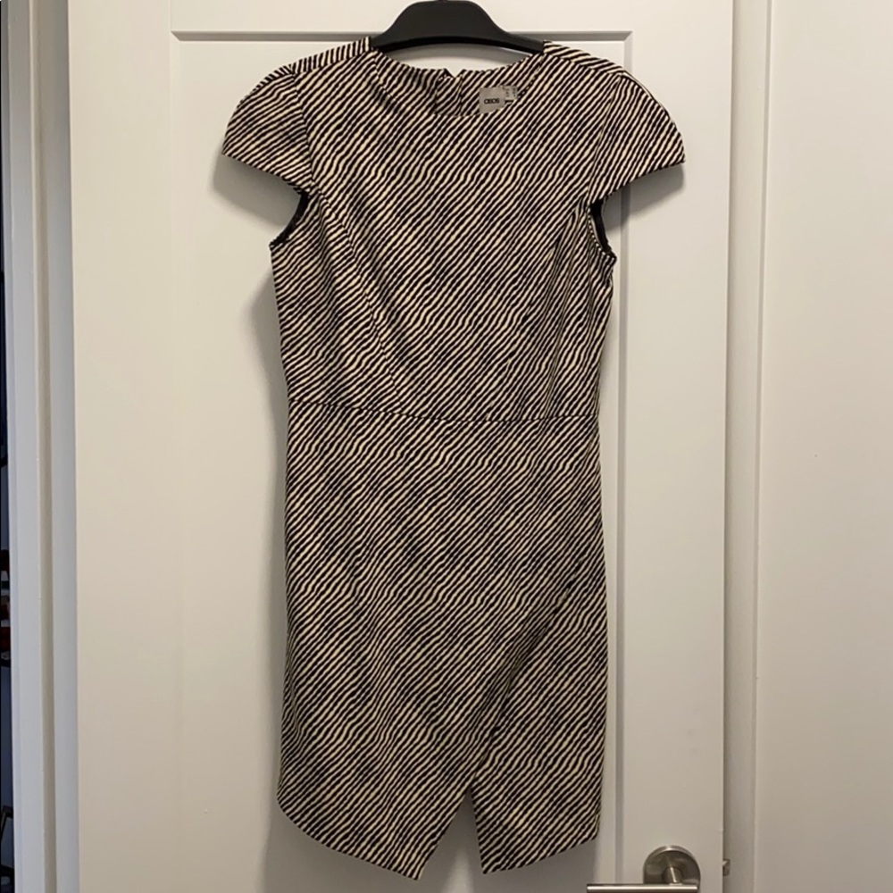 ASOS Black White Crepe Dress